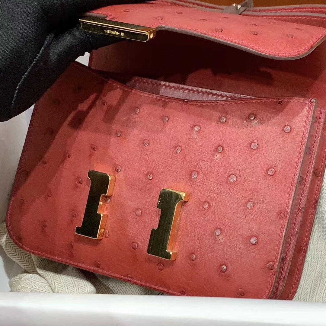 HERMES Constance 19CM 24CM 鸵鸟皮 现货