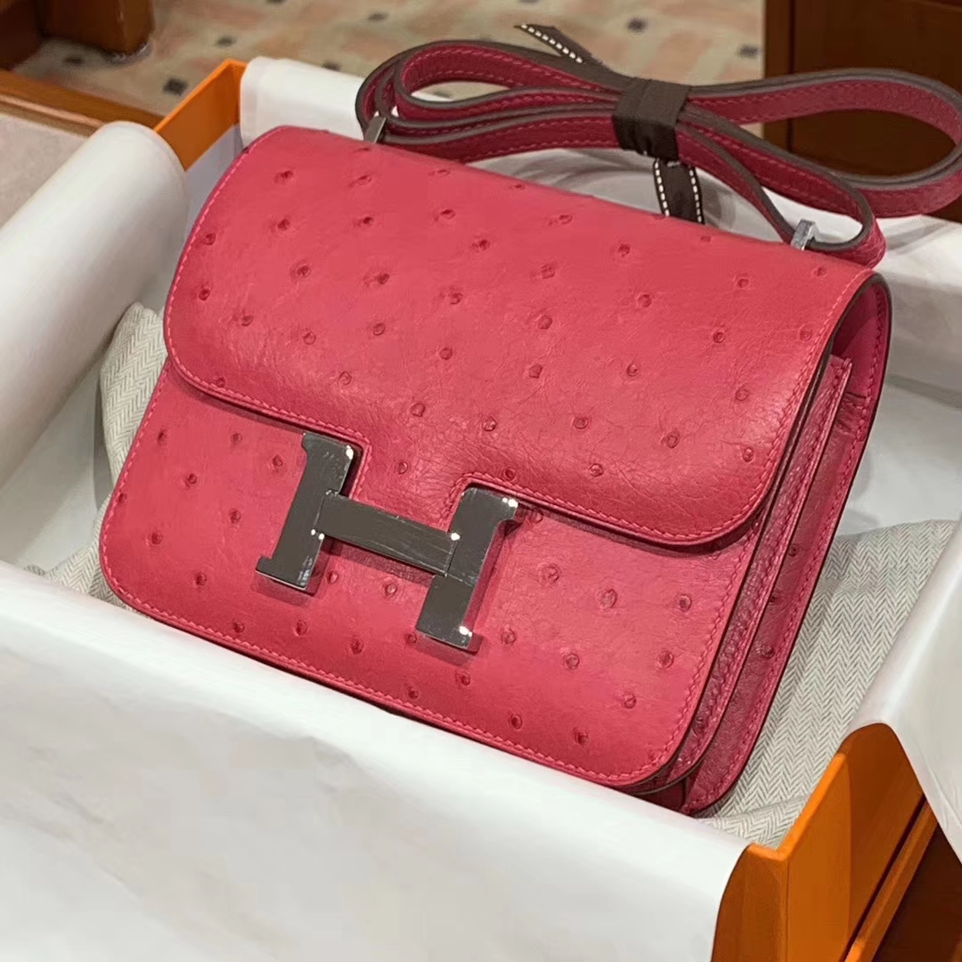 HERMES Constance 19CM 24CM 鸵鸟皮 现货