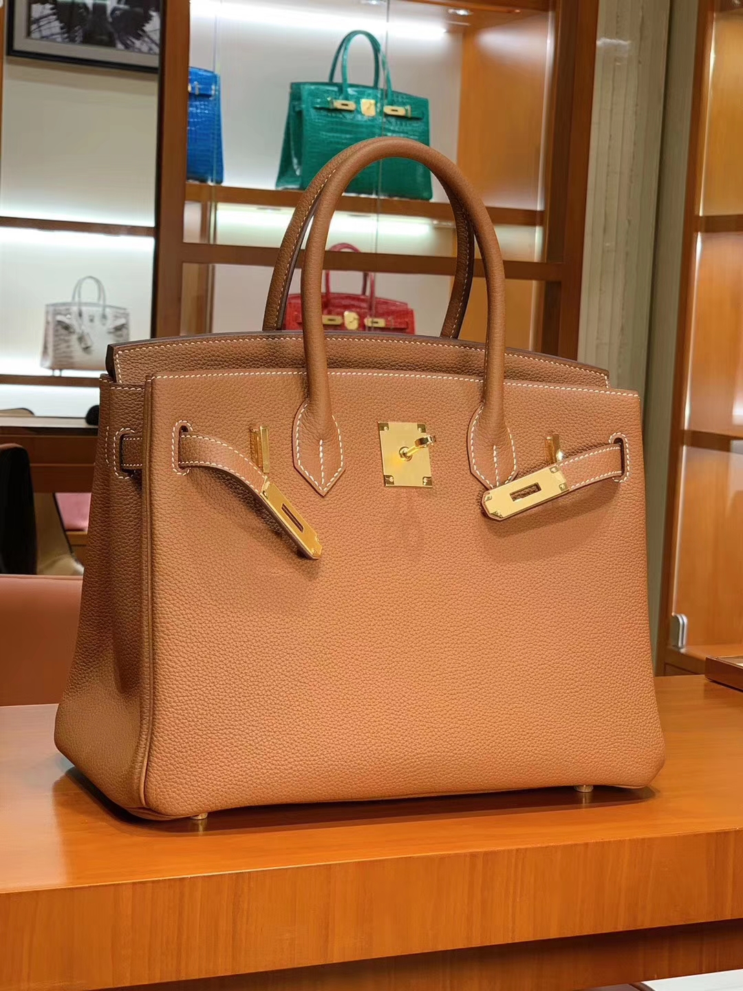 爱马仕 HERMES 铂金包 Birkin 25cm 30cm 金棕色 配全套专柜原版包装 全球发售