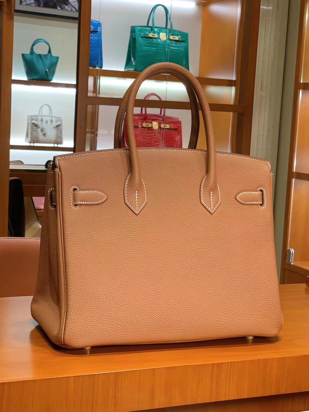爱马仕 HERMES 铂金包 Birkin 25cm 30cm 金棕色 配全套专柜原版包装 全球发售