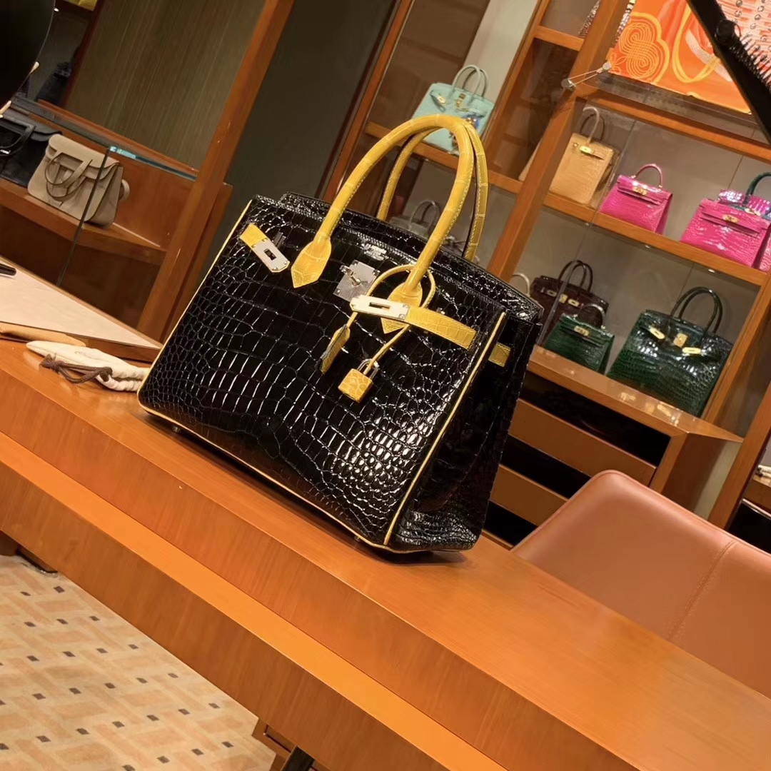 HERMES 原厂进口鳄鱼皮 每个纹路都是独一无二的 顶级做工 Birkin 25cm 30cm 