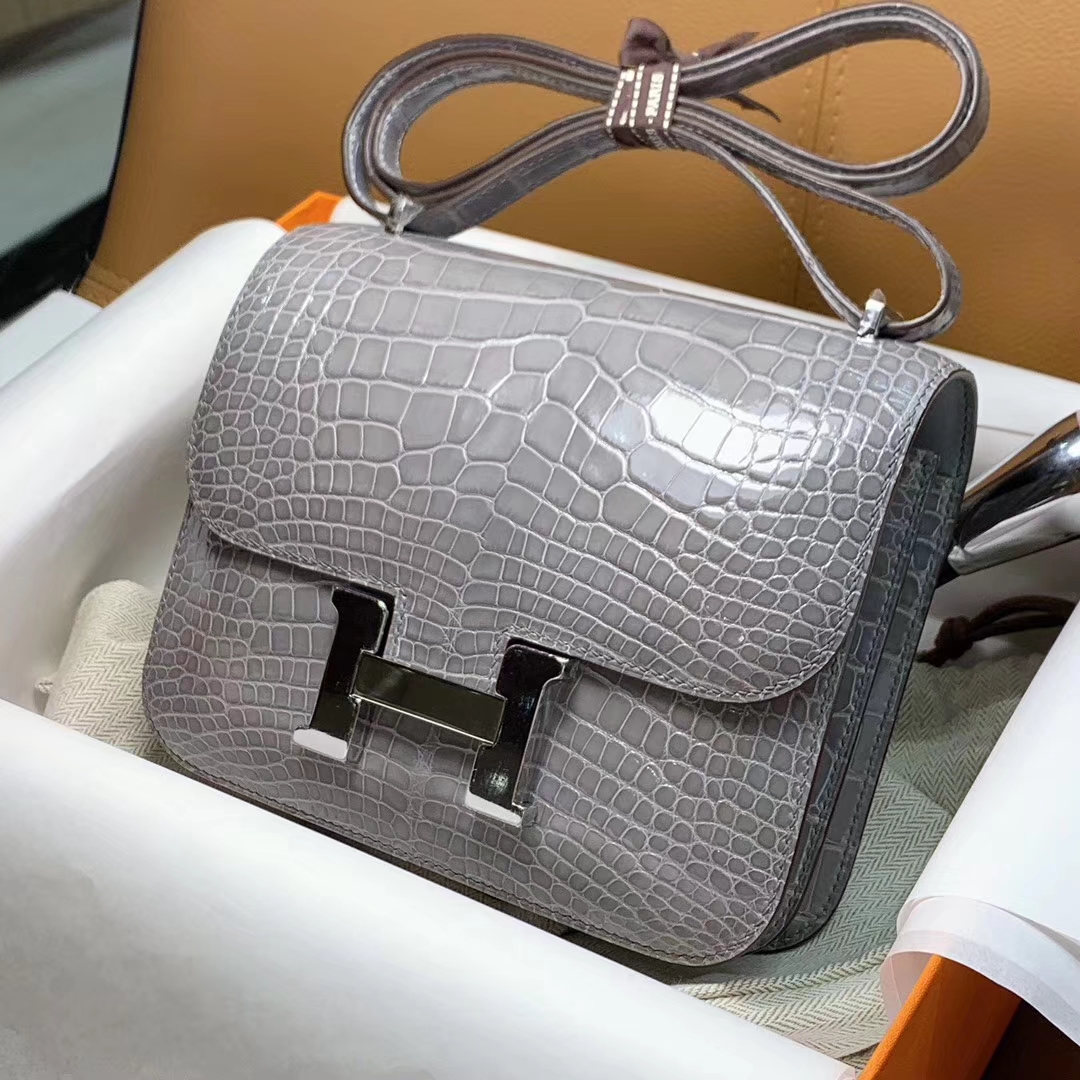 HERMES Constance 19CM 24CM 鳄鱼皮 现货