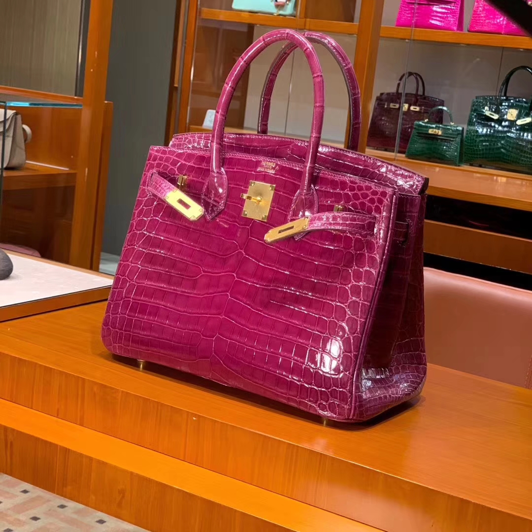 HERMES 原厂进口鳄鱼皮 每个纹路都是独一无二的 顶级做工 Birkin 25cm 30cm 