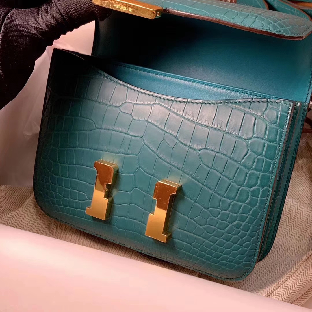 HERMES Constance 19CM 24CM 鳄鱼皮 现货