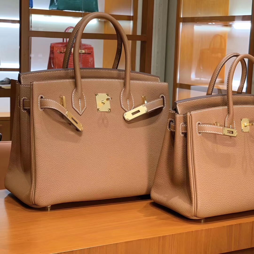 爱马仕 HERMES 铂金包 Birkin 25cm 30cm 金棕色 配全套专柜原版包装 全球发售
