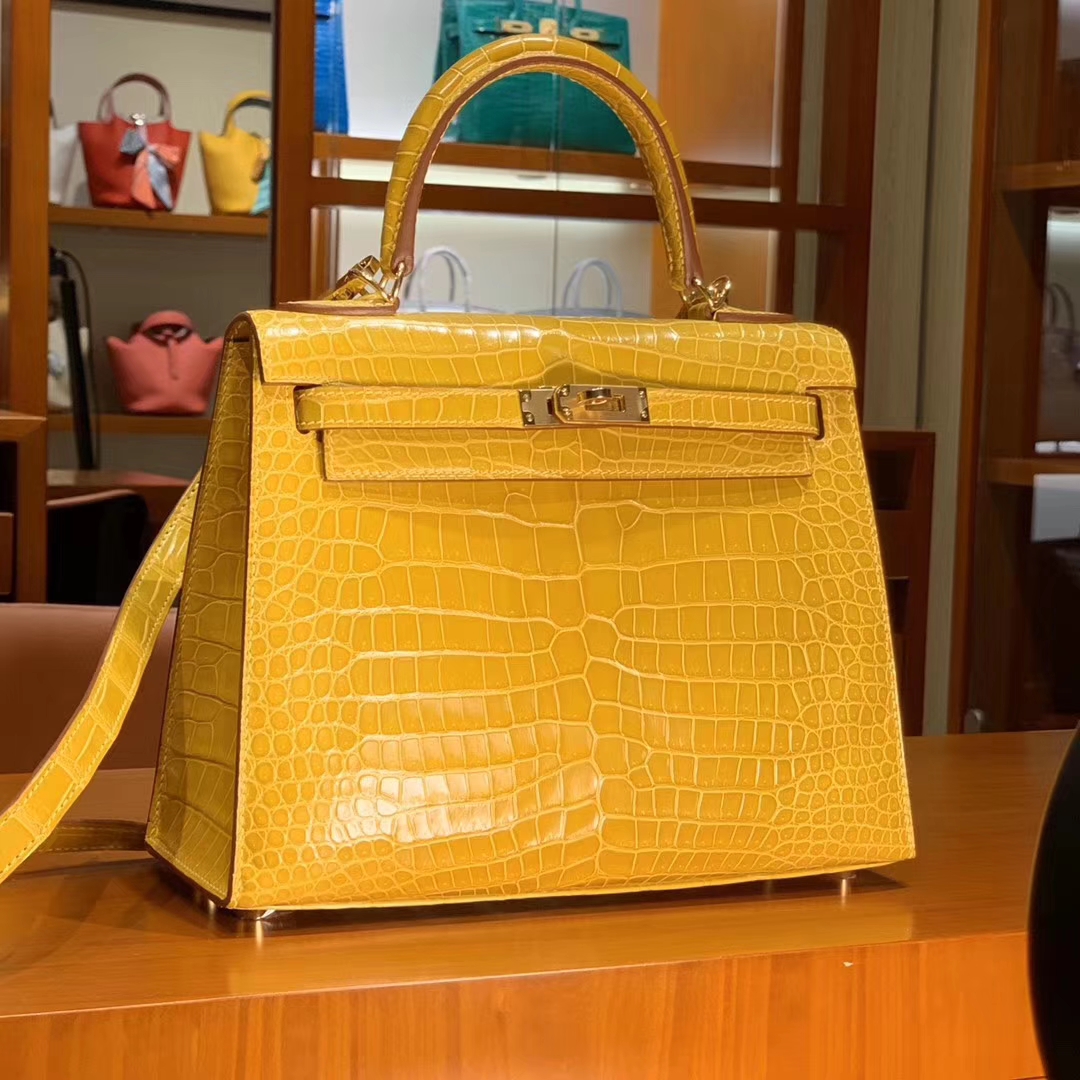 HERMES 原厂进口鳄鱼皮 每个纹路都是独一无二的 顶级做工 Kelly 25CM 28cm 