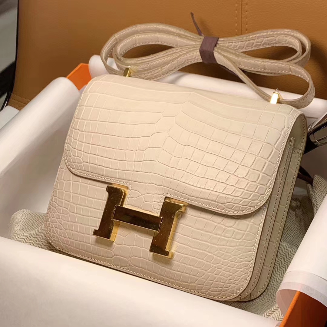 HERMES Constance 19CM 24CM 鳄鱼皮 现货