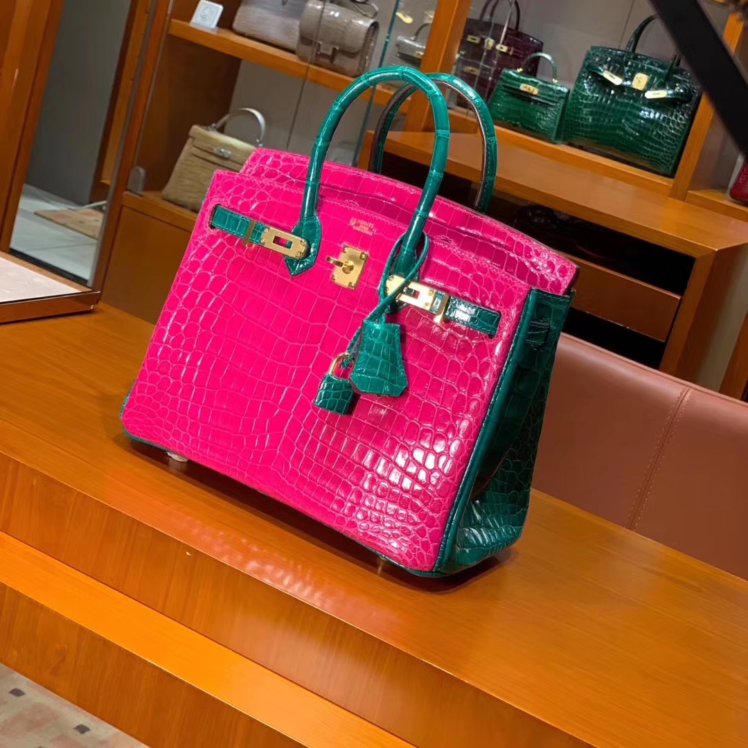 HERMES 原厂进口鳄鱼皮 每个纹路都是独一无二的 顶级做工 Birkin 25cm 30cm 