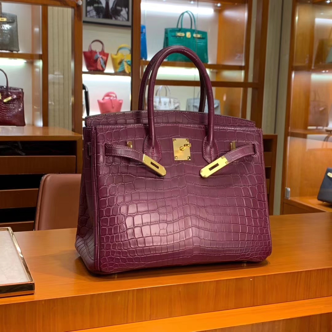 爱马仕 HERMES 铂金包 Birkin 25cm 30cm 鳄鱼皮 配全套专柜原包装