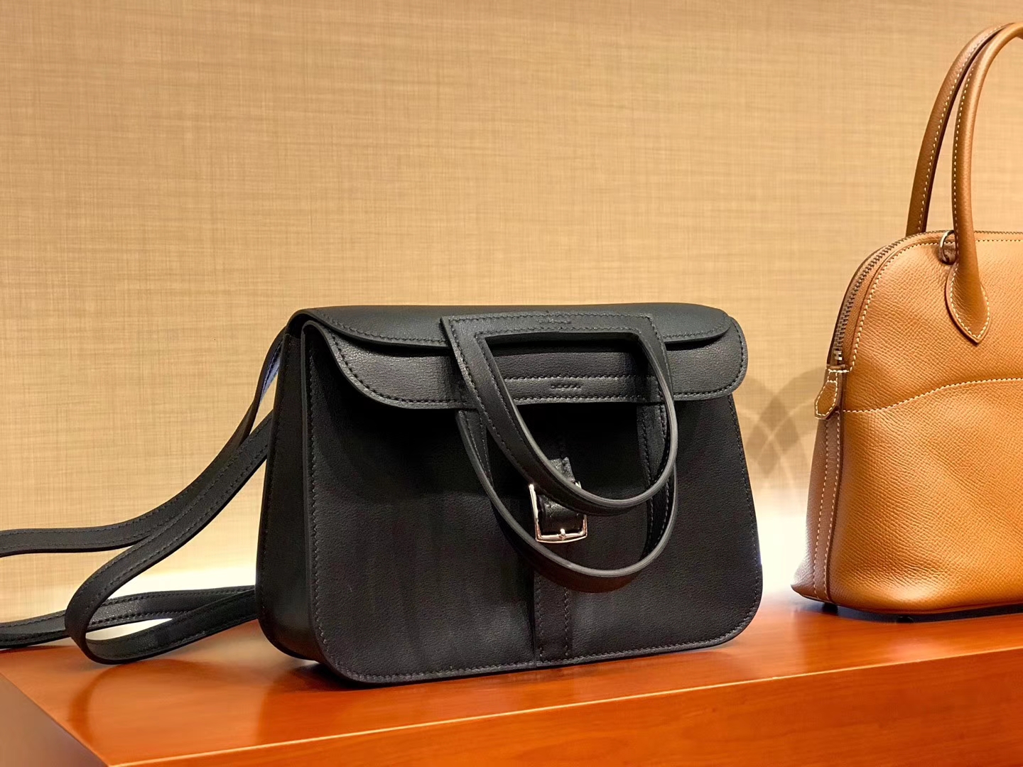 HERMES 爱马仕 Halzan swift 黑色 配全套专柜原版包装