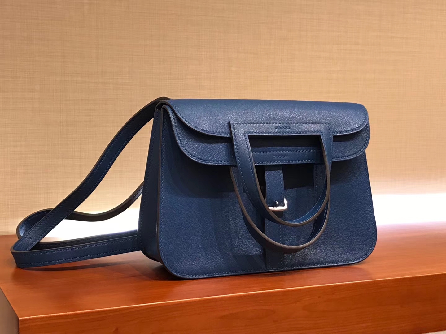 HERMES 爱马仕 Halzan swift 宝石蓝 配全套专柜原版包装