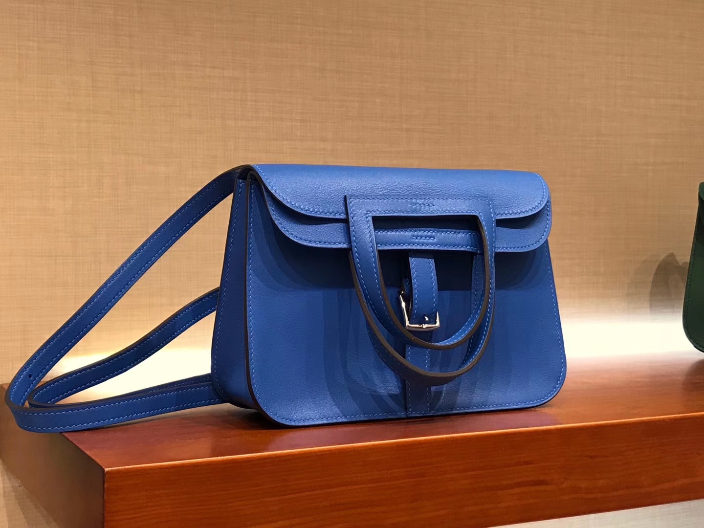 HERMES 爱马仕 Halzan swift 水妖蓝 配全套专柜原版包装