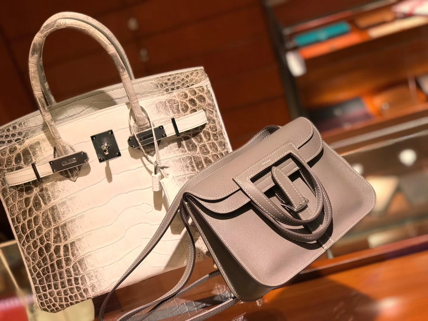 HERMES 爱马仕 Halzan swift 大象灰 配全套专柜原版包装