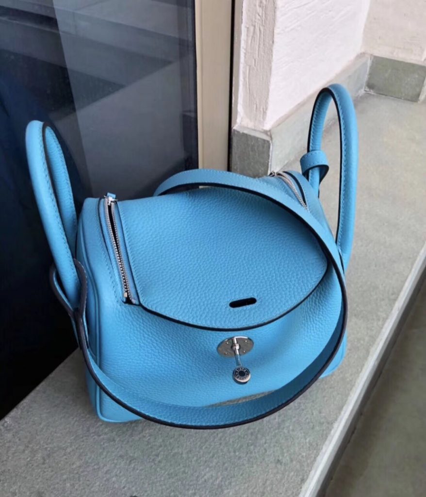 P3北方蓝 MINI琳迪包 Lindy 20cm 银扣 togo皮