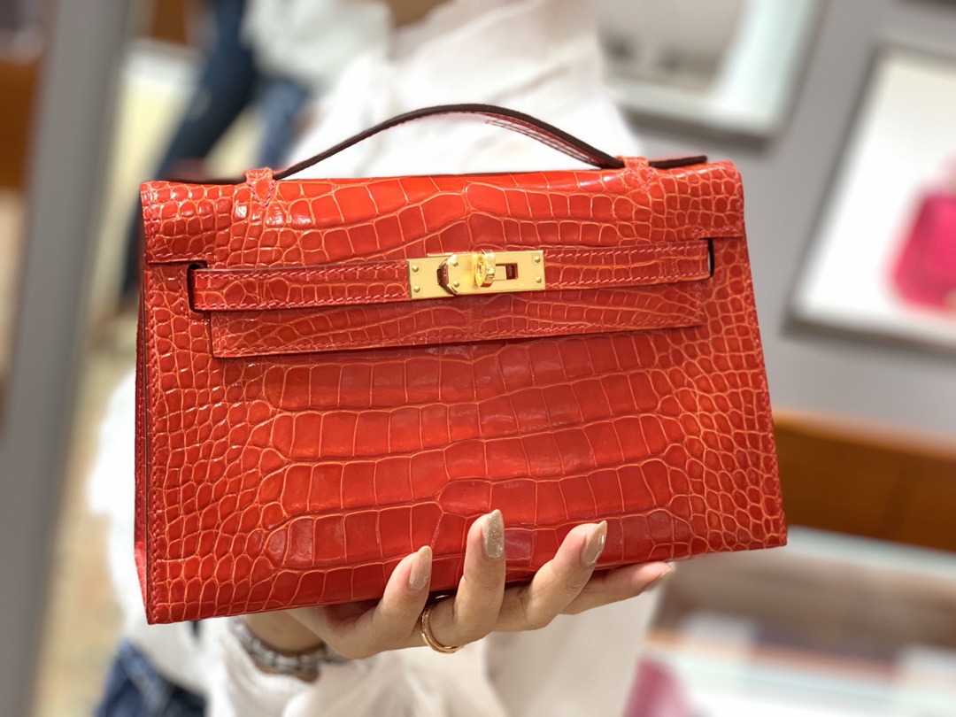 爱马仕中国 Mini Kelly 22cm 法拉利红 现货