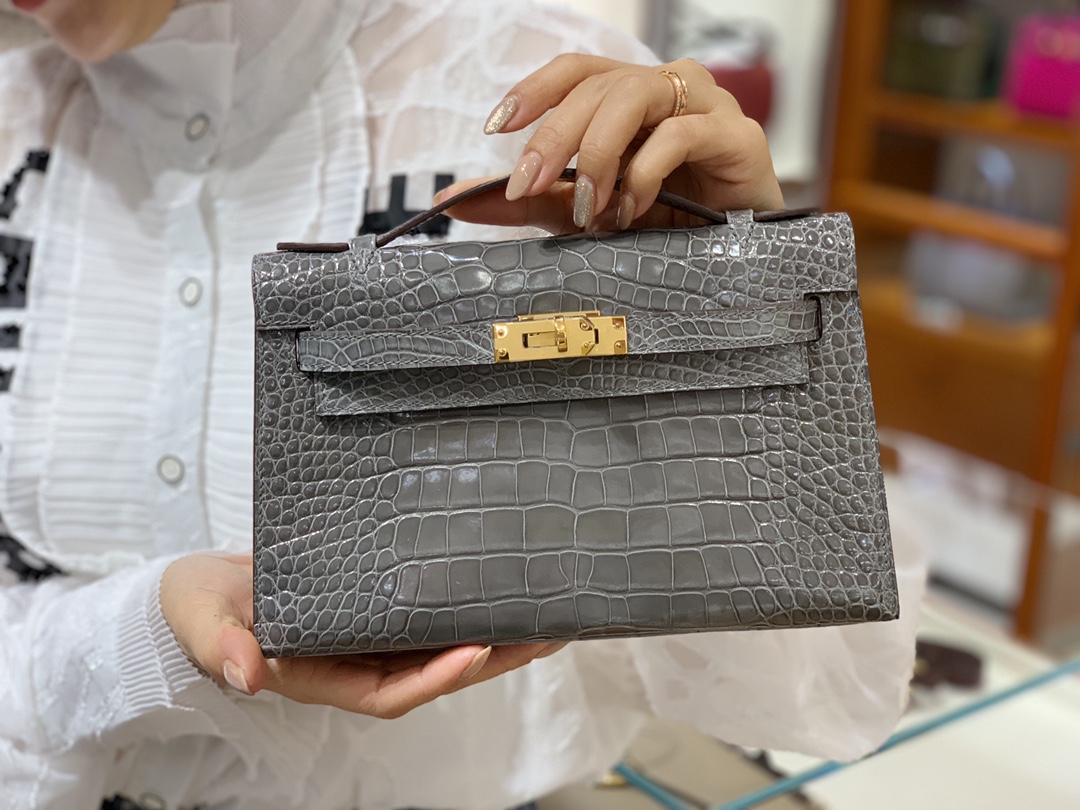 爱马仕中国 Mini Kelly 22cm 沥青灰 现货