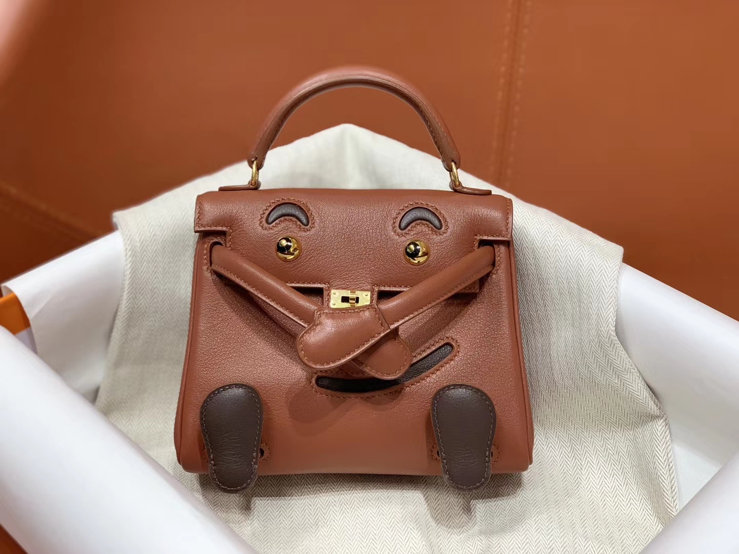 爱马仕中国官网 Kellydoll 小可爱 可接受定制 专柜颜色 太妃糖色