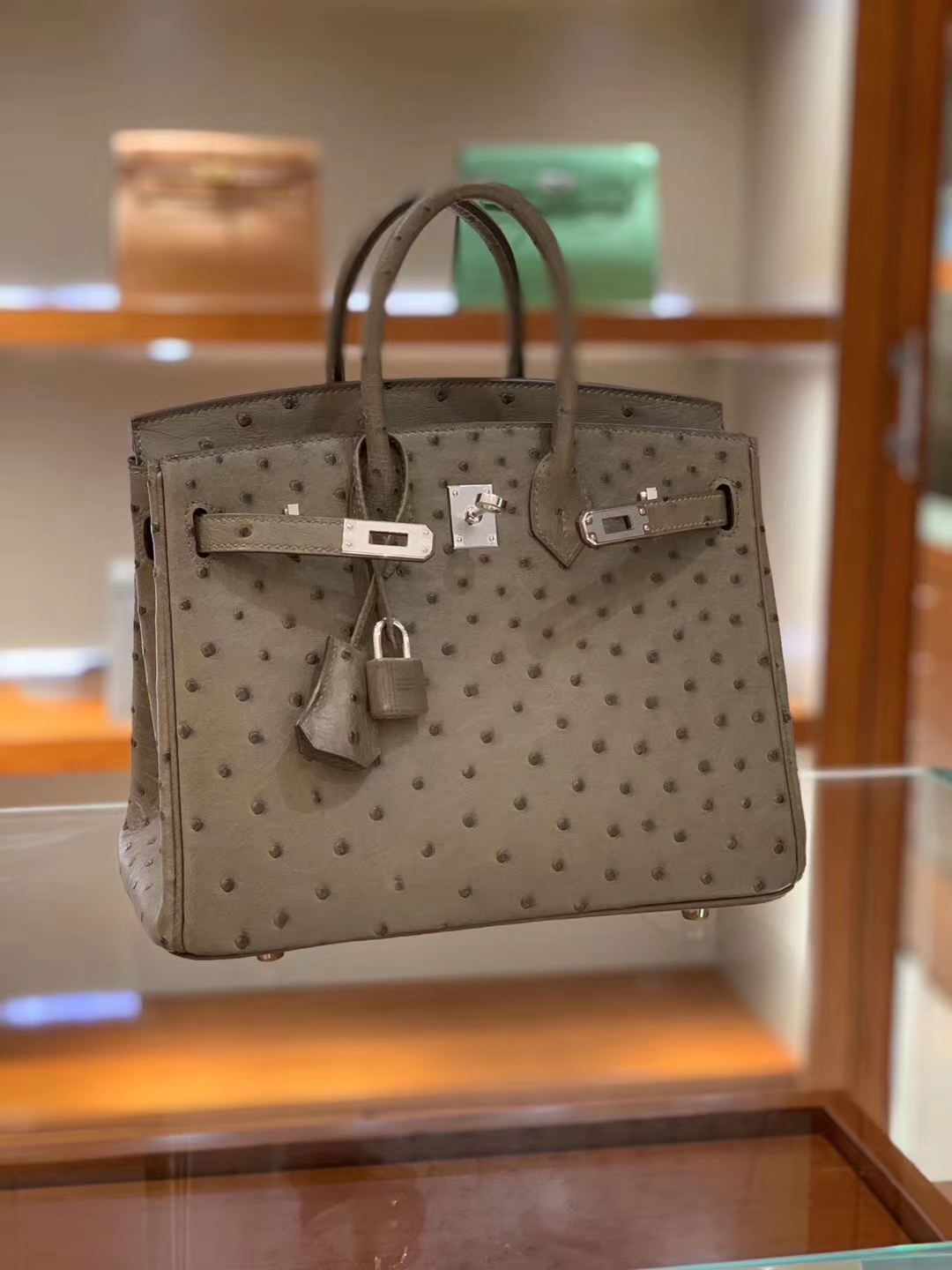 爱马仕女包批发 Birkin 25cm 南非k级皮 每个豆均匀完美 大象灰 现货