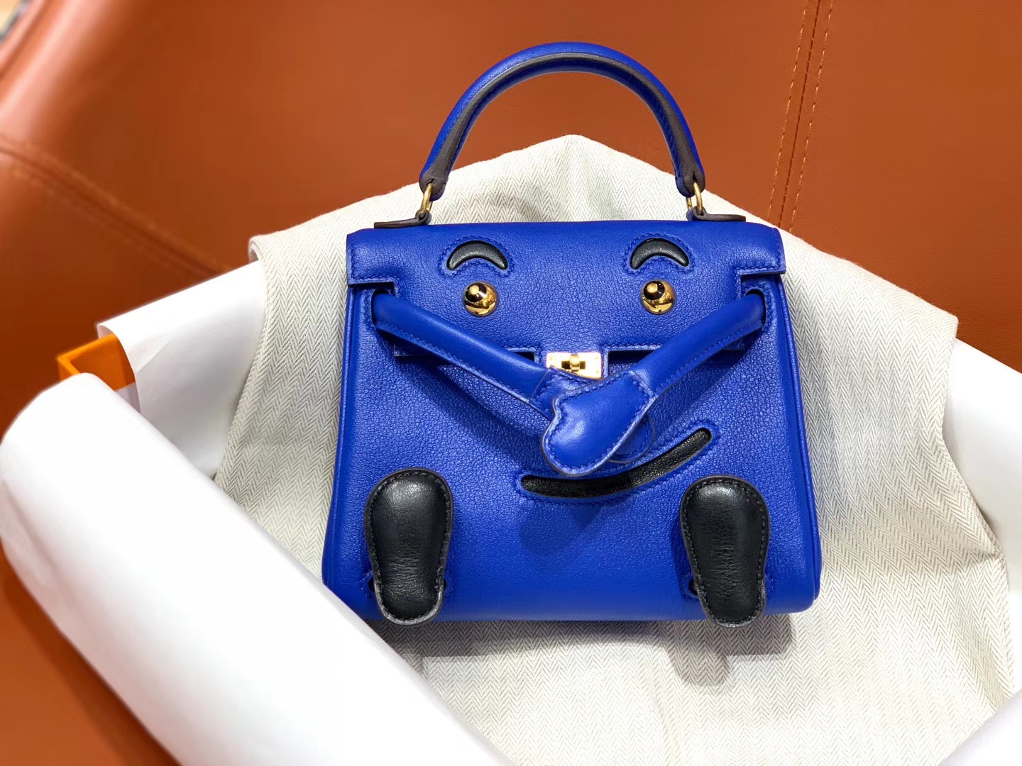 爱马仕中国官网 Kellydoll 小可爱 可接受定制 专柜颜色 电光蓝