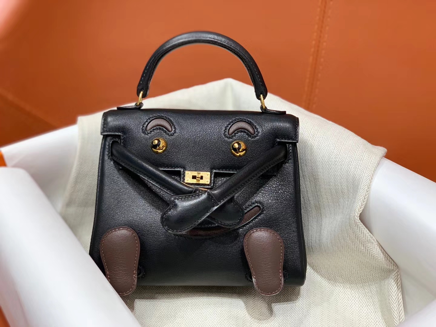 爱马仕中国官网 Kellydoll 小可爱 可接受定制 专柜颜色 黑色