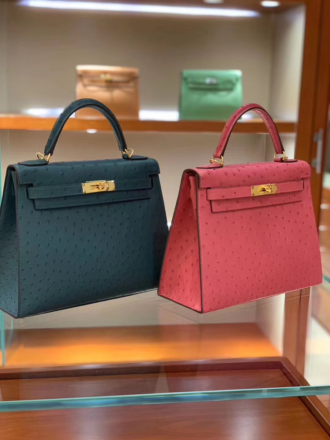 爱马仕女包批发 Kelly 28CM 南非k级皮 每个豆均匀完美 祖母绿 唇膏粉 现货