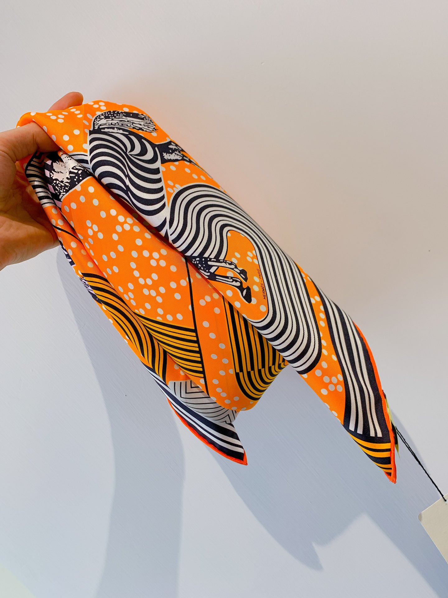 HERMES《波普式骏马》方巾 橙色 90*90cm