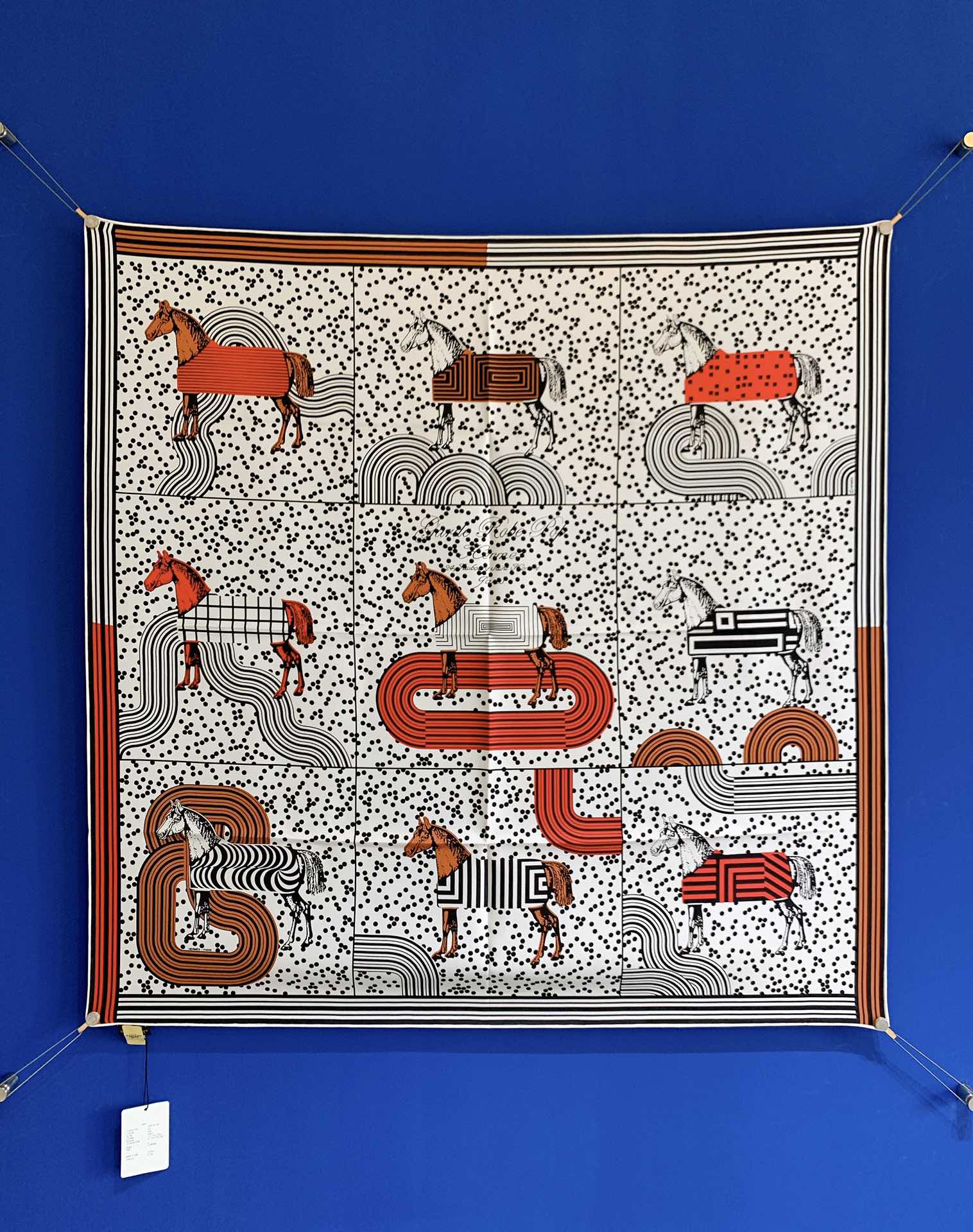 HERMES《波普式骏马》方巾 白色 90*90cm